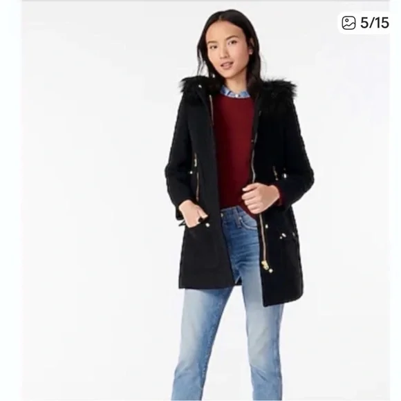 J. Crew chateau parka in Italian stadium cloth wool - Picture 2 of 14